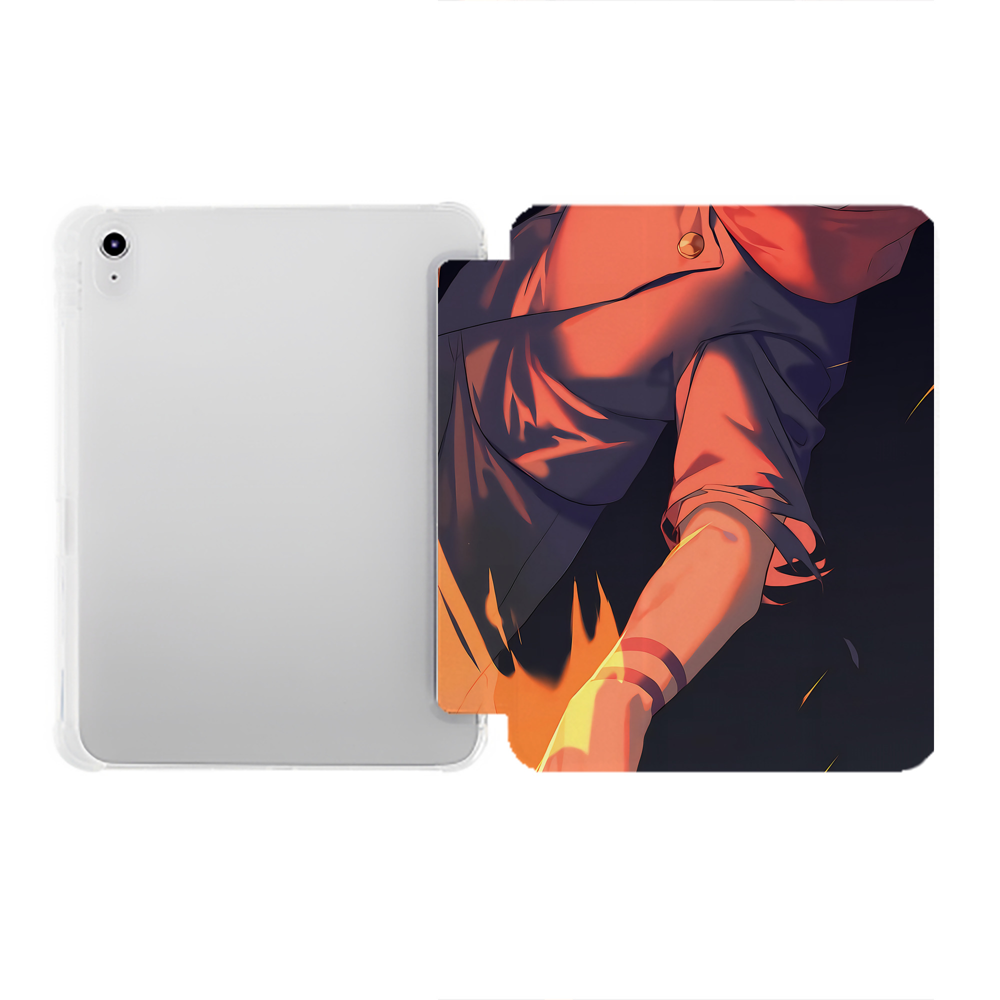 （画像用） 呪術廻戦 Jujutsu Kaisen IPad ケース ペン収納付き 三つ折りスタンド PUレザー×シリコン 対応機種9.5/10.5/10.9インチ